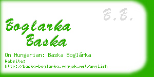 boglarka baska business card