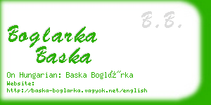 boglarka baska business card